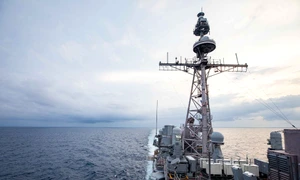 USS Chancellorsville stramtoarea taiwan Foto US Navy / AFP