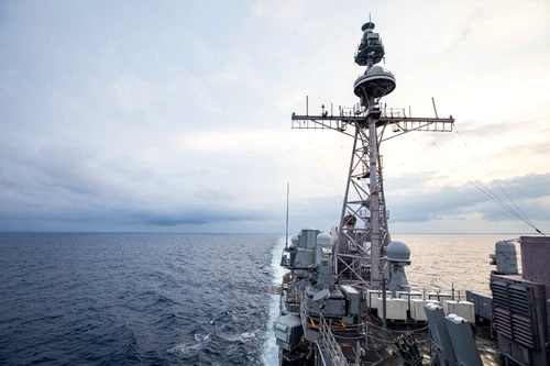 USS Chancellorsville stramtoarea taiwan Foto US Navy / AFP
