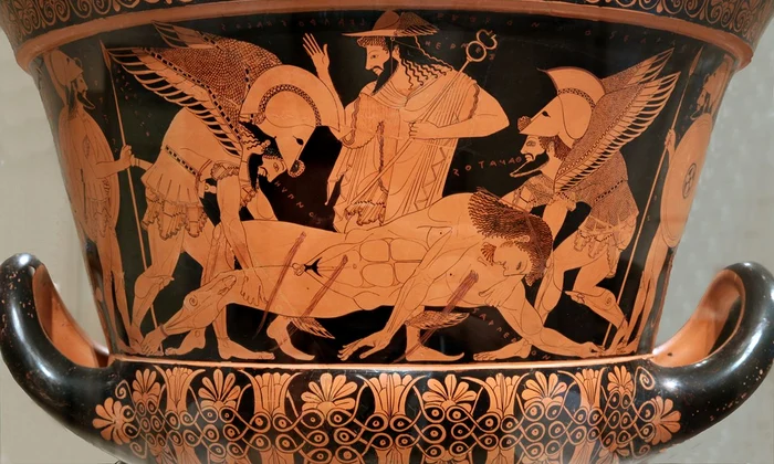 Vasul Euphronios, partea din față