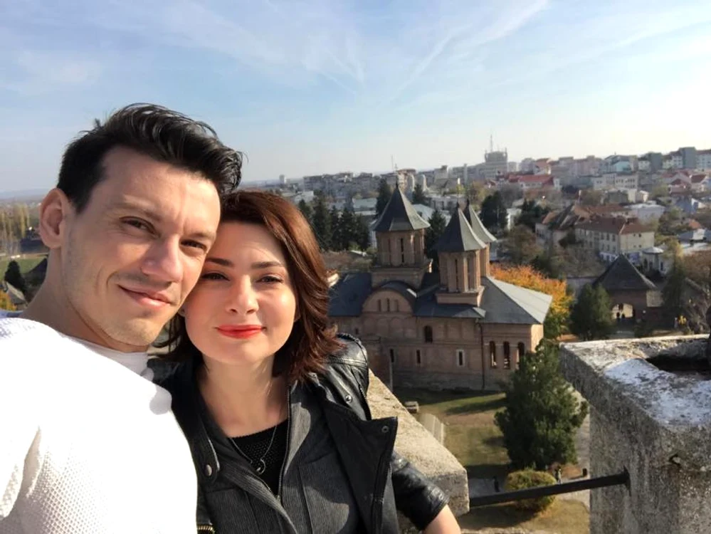 Mihaela Călin şi soţul ei, Daniel Sava