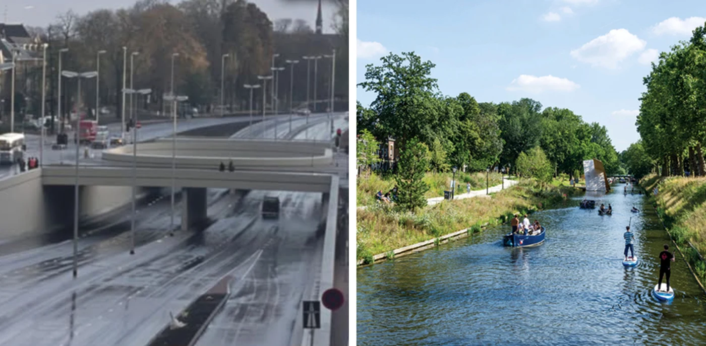 Utrecht a demolat o autostradă cu 12 benzi pentru mai multă natură. Foto: Facebook/ Architecture Hub