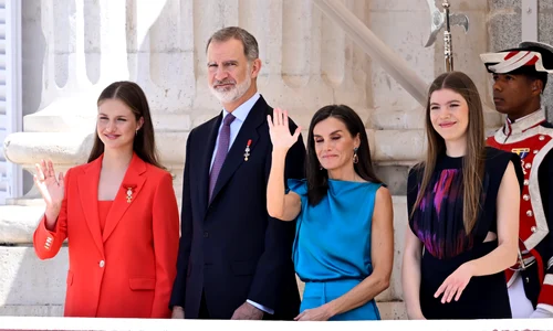 Regina Letizia, Felipe, Leonor și Sofia GettyImages 2158231471 jpg