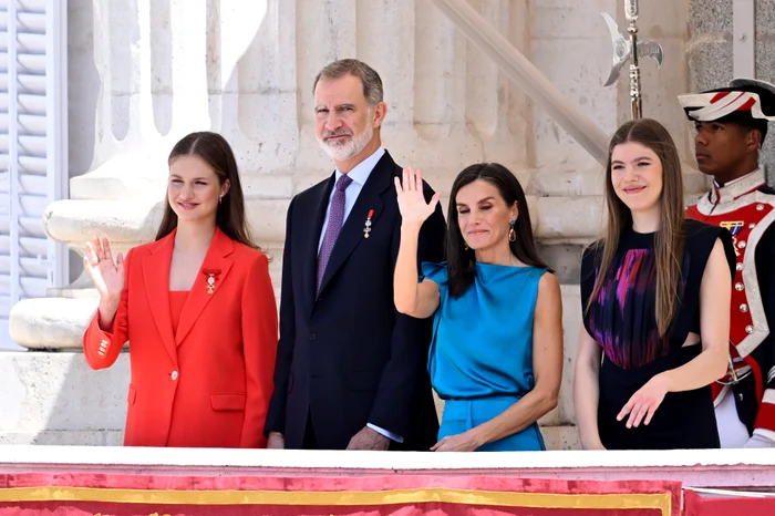 Regina Letizia, Felipe, Leonor și Sofia GettyImages 2158231471 jpg