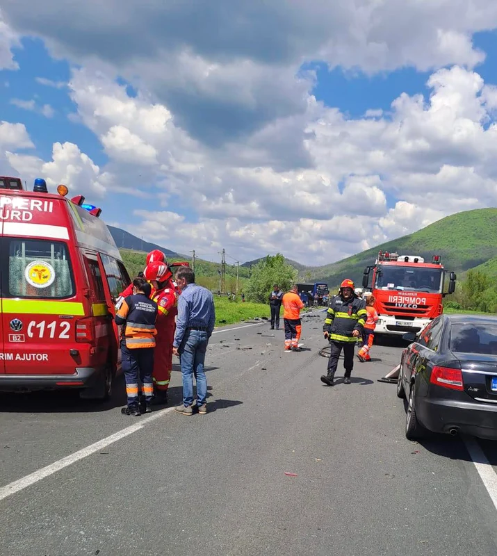 Accident în Caraș FOTO DRDP Timișoara