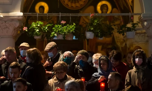 Slujba de Paste Inviere la biserica Nasterea Maicii Domnului din Bucuresti 24 aprilie 2022 FOTO Mediafax / Alexandru Dobre