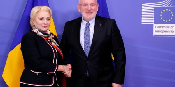 Frans Timmermans si Viorica Dăncilă FOTO gov.ro