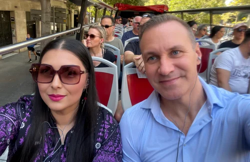Medana și Alin Oprea, îndrăgostiți la Barcelona foto: arhiva personală 