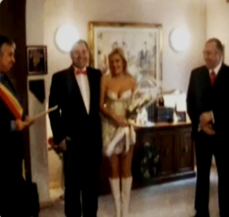 Elena Udrea în 2003 la nunta cu Dorin Cocoș