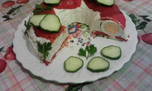 coronita din pasta de branza si ardei copti jpeg