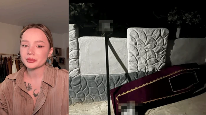 Daniela, influenceriţă căreia i-a fost lăsat un sicriu în faţa porţii. FOTO: cancan 