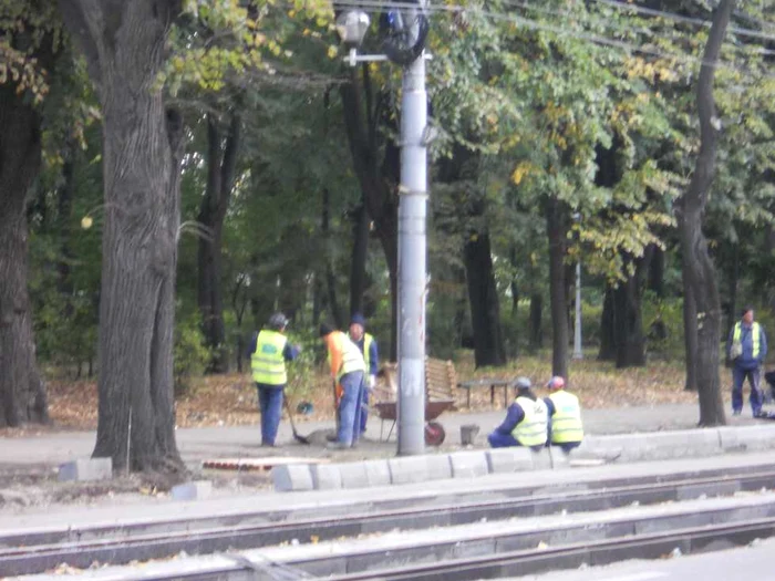 Muncitorii se odihnesc in loc să lucreze