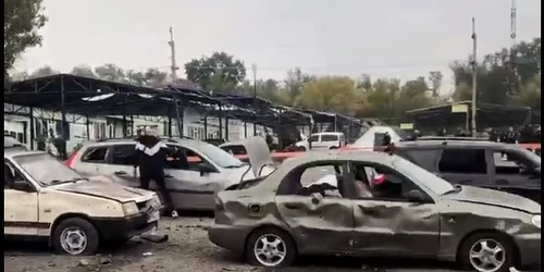 Convoi de civili atacat in regiunea Zaporojie FOTO Twitter jpg