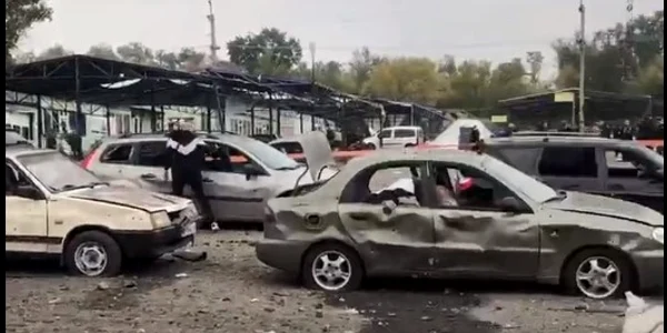 Convoi de civili atacat in regiunea Zaporojie FOTO Twitter jpg