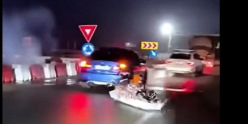 A făcut drifturi cu sicriul legat de mașină Foto Captură Video Youtube jpg
