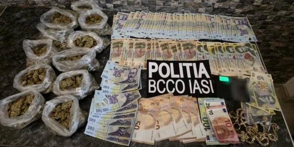Droguri ascunse într-o vulcanizare din Iasi FOTO Poliția Iași.