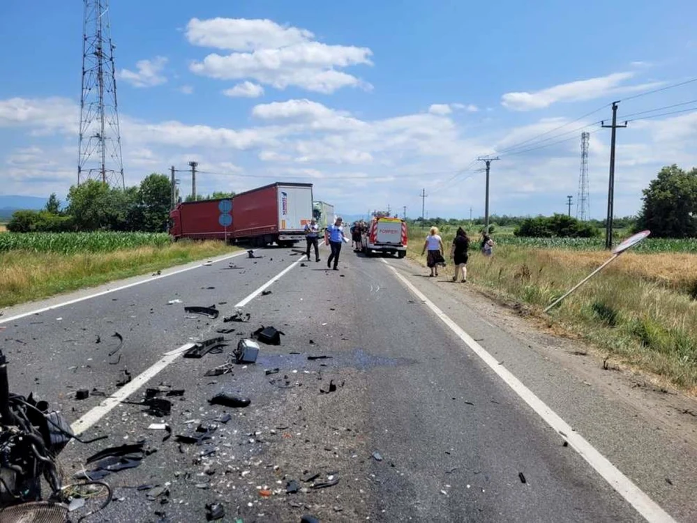 Accidentul de lângă Lugojel FOTO ISU Timiş