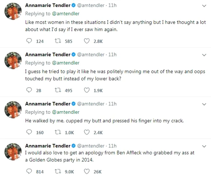 Annamarie Tendler il acuza pe Ben Affleck de hartuire sexuala