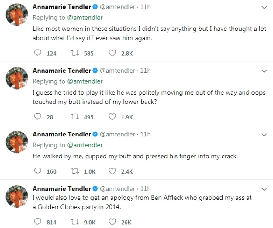 Annamarie Tendler il acuza pe Ben Affleck de hartuire sexuala