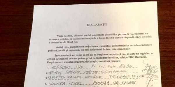 document semnat de primari psd foto de braila
