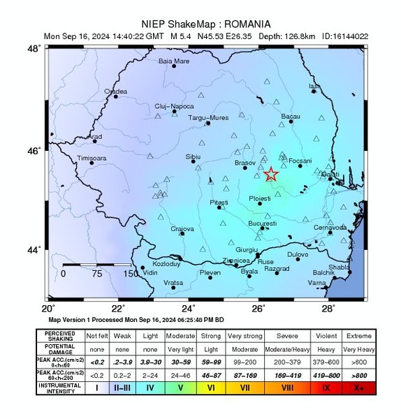 Cutremur în România. Director INFP: „Trebuia să vină unul mai mare în zona Vrancea. Ultimul a fost în 2018”. Nu există motive de panică, spun experţii