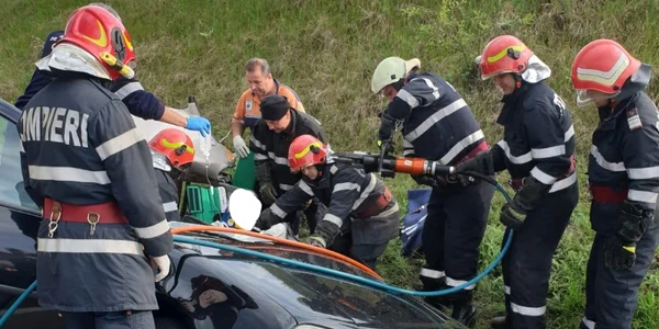 Accident rutier Giurgiu FOTO ISU Giurgiu