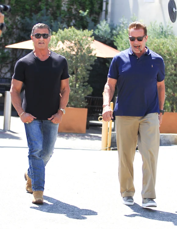 Exclusive Arnold Schwarzenegger & Sylvester Stallone Get Lunch At Ebaldi In Beverly Hills jpeg