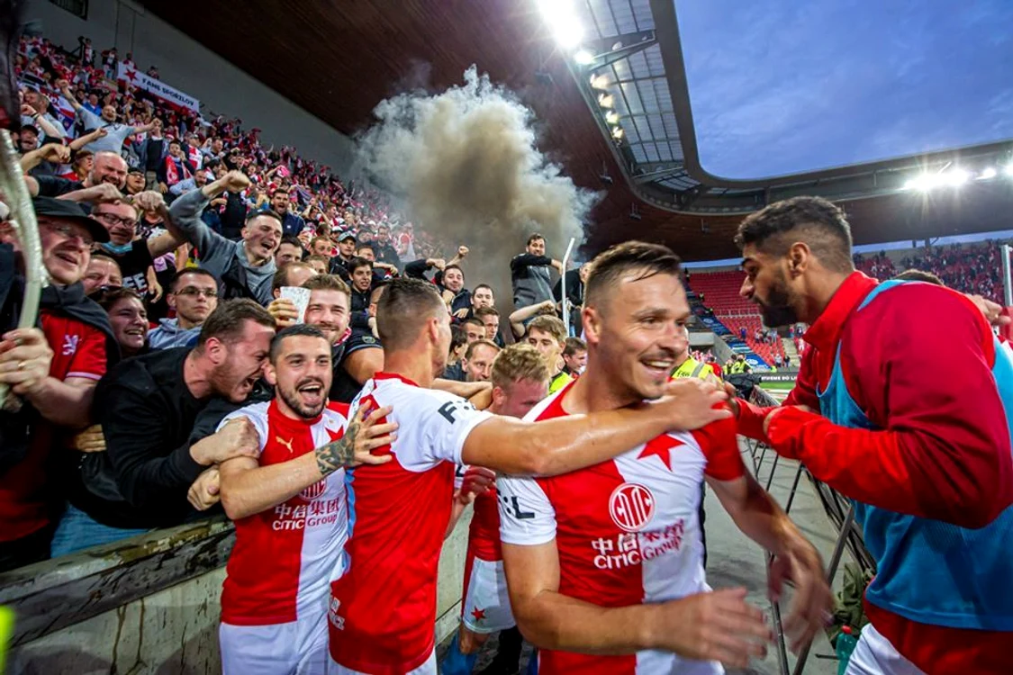 Nicușor Stanciu a fost jucător de bază în campania încheiată cu titlu a Slaviei PragaFOTO: Facebook/ Slavia Praga