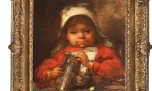 Lucrarea "Fetița în roșu" de Grigorescu scoasă la licitaţie jpeg