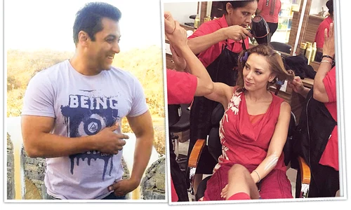 Jurnaliştii din India scriu că Salman Khan vrea să o surprindă mâine pe româncă  Aşa se pregătea Iulia în decembrie, pentru ziua lui Salman Khan gif