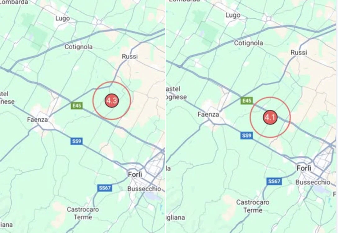 Cele două cutremure au avut loc la două minute distanță
