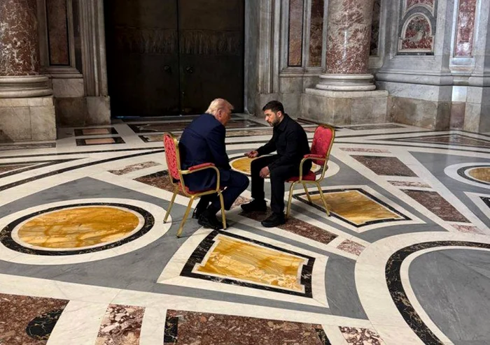 Trump și Zelenski la Vatican, la înmormântarea Papei Francisc. Foto: Kyiv Independent 