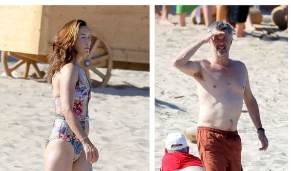 Mary și Frederik la plajă foto Profimedia jpg