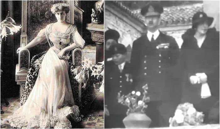 Regina Maria la Balcic cu Regele Carol al II lea si Regele Mihai jpg