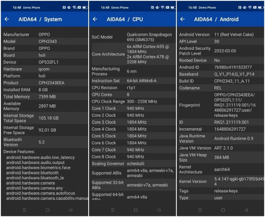 OPPO Reno 7 Lite 5G  specs