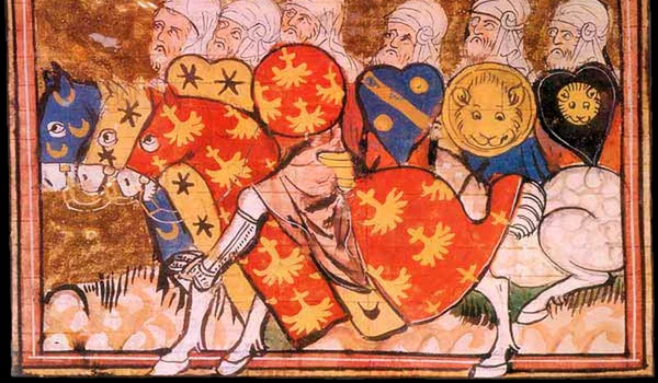 Soldați ai lui Saladin. Desen dintr-un manuscris francez de la 1337 (© Wikimedia Commons)