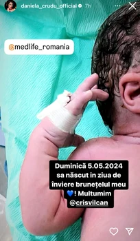 Daniela Crudu a născut un băiețel foto Instagram