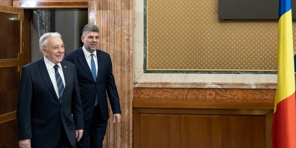 Marcel Ciolacu și guvernatorul BNR, Mugur Isărescu FOTO: GOV