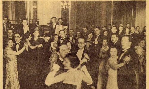 În noaptea de Revelion. Fotografie publicată de Ilustrațiunea Română, la 6 ianuarie 1932 (© Institutul de Studii Sud-Est Europene)