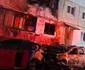 masină incendiată cu un cocktail Molotov Foto: Pompierii Codlea/Facebook