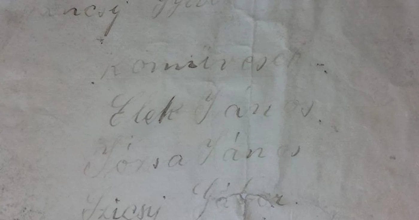 Textul este scris în limba maghiară, care era limba oficială în Transilvania anexată, în 1868, părţii maghiare a Imperiului Austro-Ungar