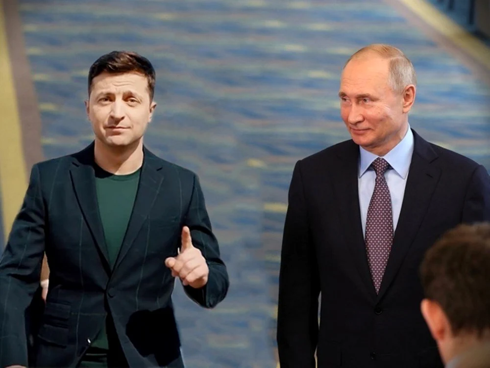 Preşedintele Ucrainei, Volodimir Zelenski şi omologul său rus, Vladimir Putin