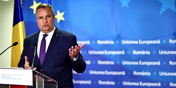 Nicolae Ciuca in timp ce prezintă concluziile vizitei la Bruxelles FOTO gov jpg