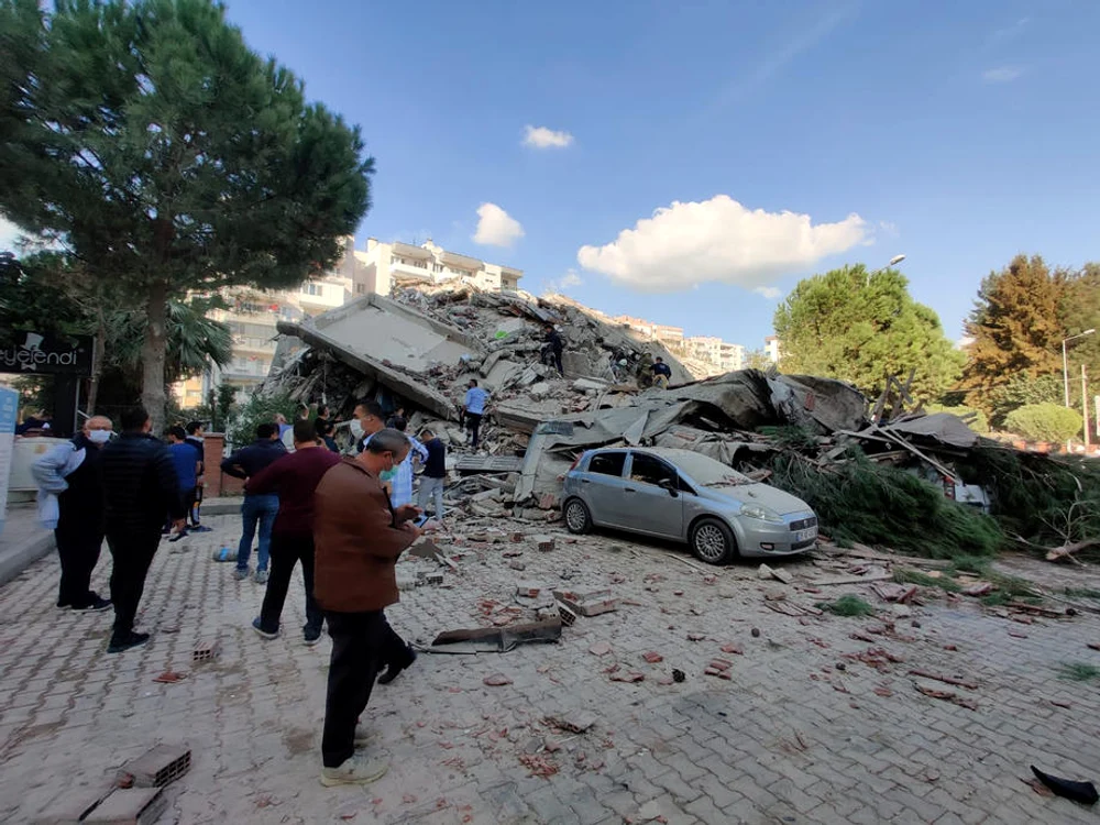 Mai multe clădiri s-au prăbușit în urma seismului puternic Sursă foto: EPA-EFE