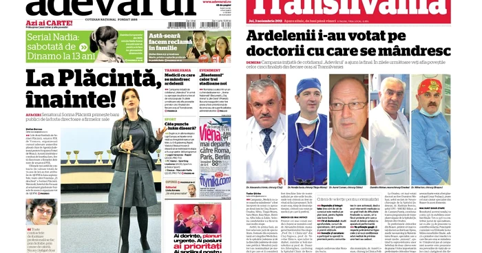 Adevărul de Transilvania, 3 noiembrie