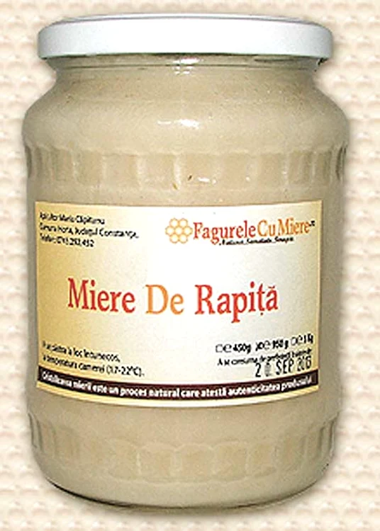Miere de rapiţă, 29 lei, 950 g, pe fagurelecumiere.ro