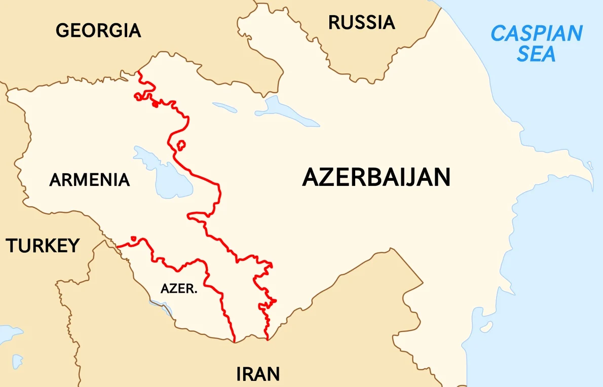 Frontiera dintre Armenia și Azerbaidjan (© Golden / Wikimedia Commons)