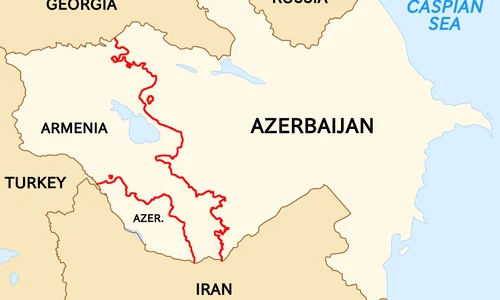 Frontiera dintre Armenia și Azerbaidjan (© Golden / Wikimedia Commons)