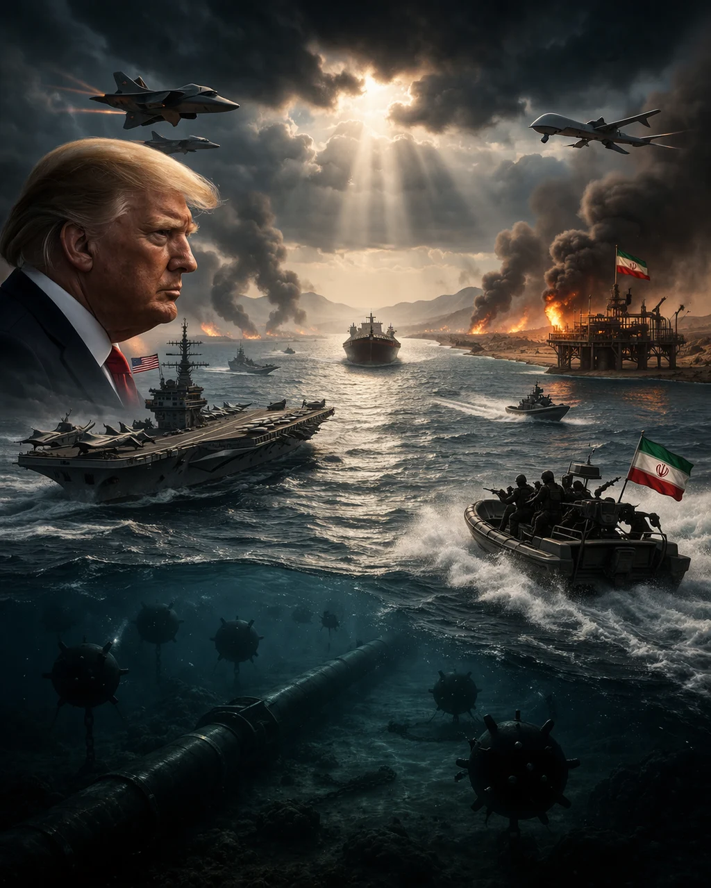 Sabia lui Damocles deasupra Golfului - Trump, Kharg și ”Arta de a Nu Clipi”!