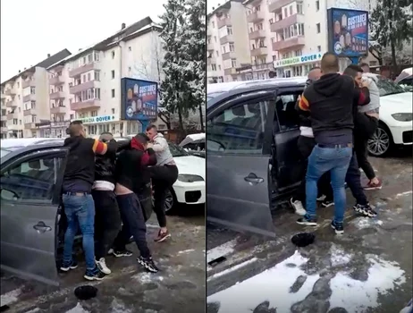 Jandarm aflat în timpul liber bătut după o șicanare în trafic în Horezu Vâlcea Foto capturi video jpg