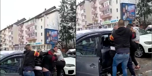 Jandarm aflat în timpul liber bătut după o șicanare în trafic în Horezu Vâlcea Foto capturi video jpg
